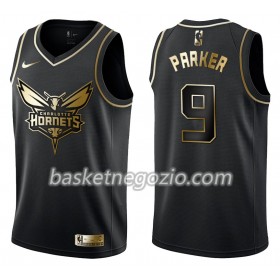 Canotte Uomo Charlotte Hornets Tony Parker 9 Nike Nero Golden Edition Swingman
